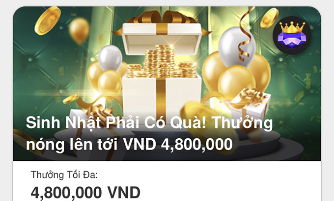 Tham gia cá cược tại V9bet – nhận quà sinh nhật lên đến 4,800,000 VND