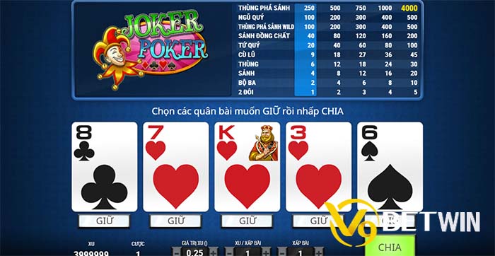 Cách chơi game bài Joker Poker MH