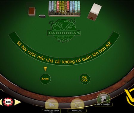 Luật chơi Caribbean Stud Poker cơ bản tại v9bet hiên nay