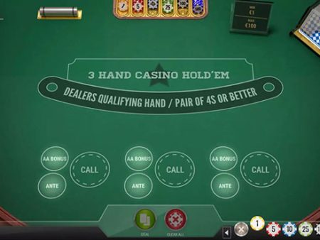 Hướng dẫn chơi 3-Hand Casino Hold’em tại nhà cái V9bet