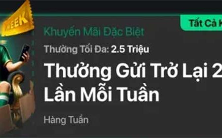 Khuyến mãi gửi trở lại 2 lần mỗi tuần tại V9bet lên đến 20%