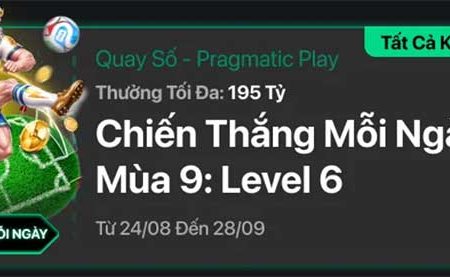 Thưởng chiến thắng mỗi ngày mùa 9 tại Pragmatic Play