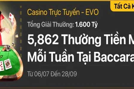 Thưởng tiền mặt mỗi tuần khi chơi Baccarat tại Evolution 