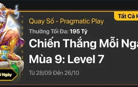 Quay số Pragmatic play – Chiến thắng mỗi ngày mùa 9: Level 7